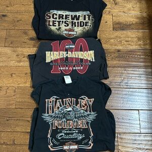 Lot of 3 medium Harley-Davidson t-shirts and 1 small